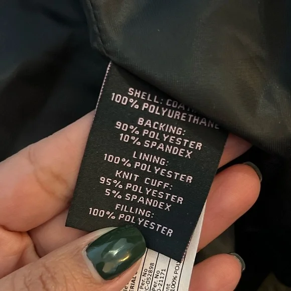 Avec Les Filles Faux-Leather Puffer Coat size medium EUC - Picture 10 of 12